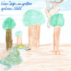 Eines Tages im großen grünen Wald